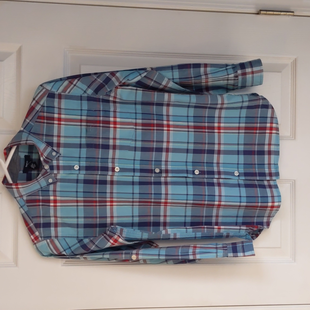 Boy's Cotton Plaid Shirt, Gapkids, Size XL
